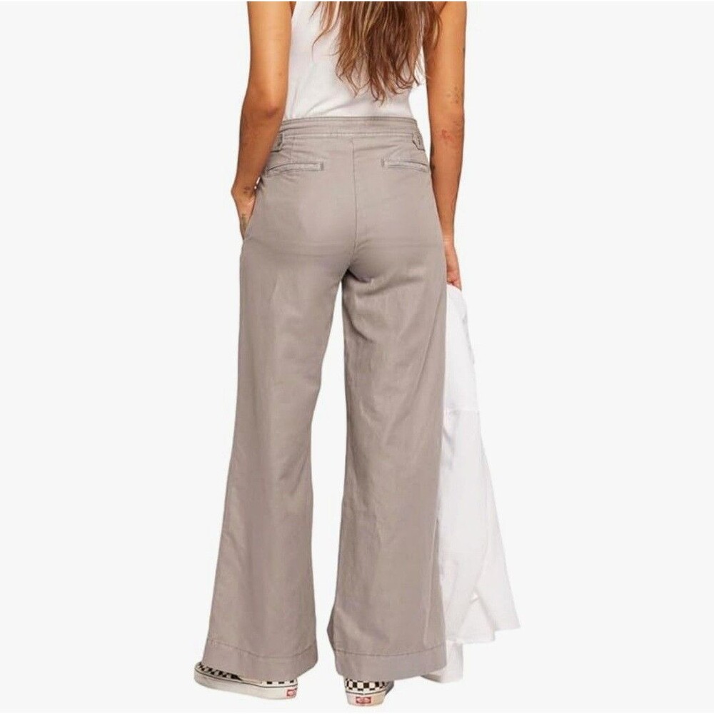 $255 Current/Elliott Women's Classic Fit Wide Leg Trousers Size 28 New - Picture 2 of 10